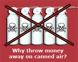 Safer than canned air