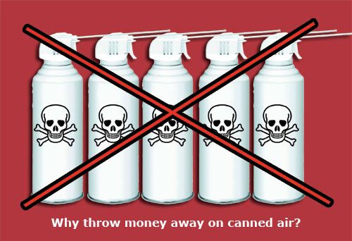 Safer than canned air